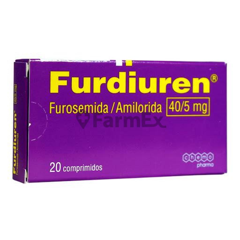 Furdiuren 40 mg / 5 mg x 20 comprimidos CHEMOPHARMA
